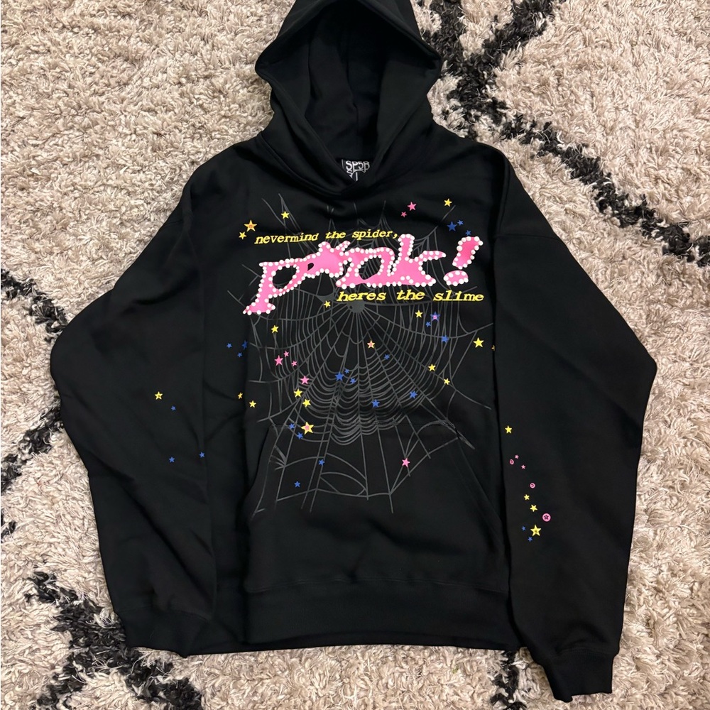 Sp5der Hoodie Pink Edition Size Large
